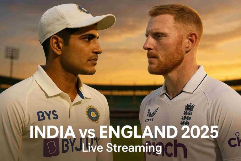 India vs England 2025 Live Streaming, IND vs ENG 2025 Live Telecast, Head-to-Head, Squad, and Schedule